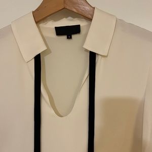 Nili Lotan cream silk blouse